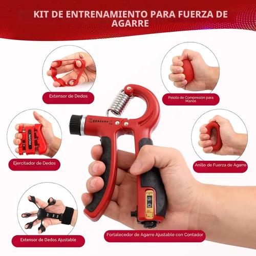 Miniatura 2 de Kit de entrenamiento de fuerza de agarre de 13 piezas, fortalecedor de agarre de mano, fortalecedor de antebrazo, fortalecedor de dedos, ejercitador