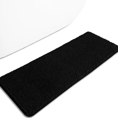 Miniatura 266 de Alfombra de baño pequeña de 12 x 18 pulgadas, lavable y absorbente, antideslizante, alfombra de baño de felpilla gruesa y suave para baño, ducha