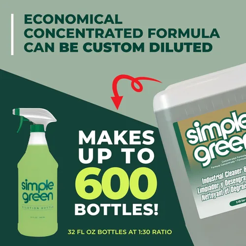 Miniatura 9 de Limpiador 13006 Simple Green, desengrasante industrial concentrado, 5 galones, Blanco, 1