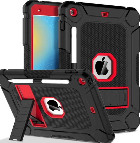Miniatura 14 de Funda LTROP para iPad de 10.2 Pulgadas 9ª/ 8ª/ 7ª Generación (2021/2020/ 2019) con Soporte para Lápiz y Soporte, Funda Protectora Resistente Híbrida