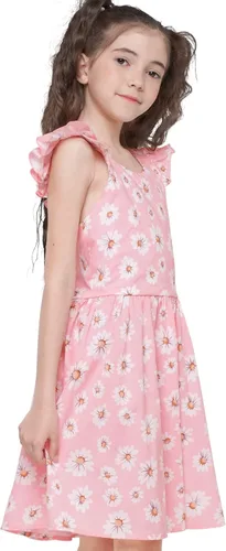 Miniatura 114 de Vestido de verano para niña, de algodón, con diseño floral