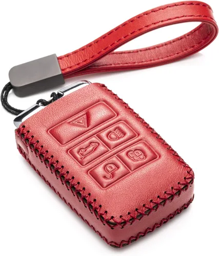 Miniatura 8 de Vitodeco Funda de cuero genuino para llavero inteligente compatible con Land Rover Discovery, Range Rover, Defender 2017 - 2023 (5 botones, marrón)