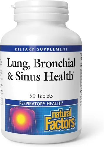 Miniatura 10 de Salud Pulmonar, Bronquial y Sinusal por Natural Factors, Suplemento Natural para la Salud Respiratoria y Respiración Fácil, 45 Tabletas