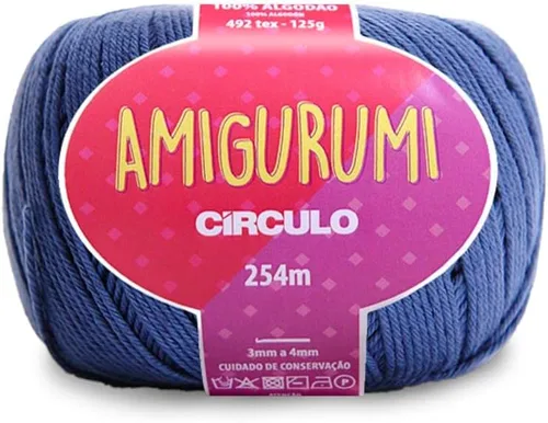 Miniatura 51 de Circulo Amigurumi Yarn, 100% Algodón Virgen Brasileño Mercerizado para Crochet y Tejido, Soft Art - Hilo de Peso Deportivo, 4.4 oz, 278 yardas