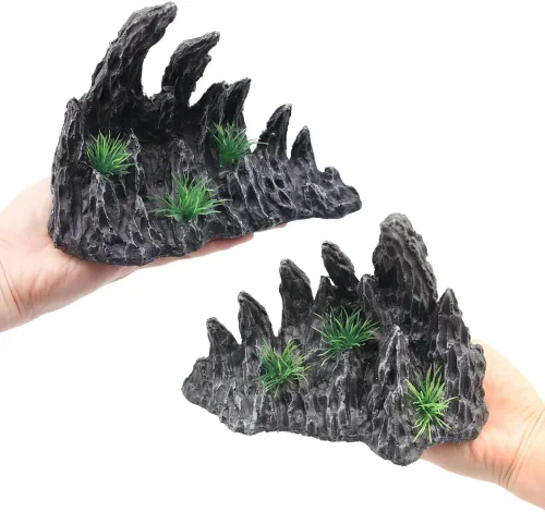 Miniatura 6 de Decoración de pecera de rocas para acuario, Jagged Canyon Rock Formation Kit de decoración de acuario, adecuado para una variedad de escenas