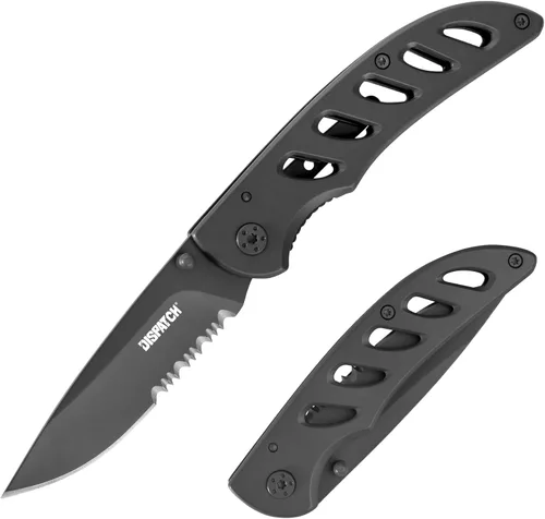 Miniatura 13 de Dispatch Cuchillo de bolsillo plegable con hoja y mango de titanio de color de acero inoxidable 8cr, bloqueo de seguridad integrado para militares