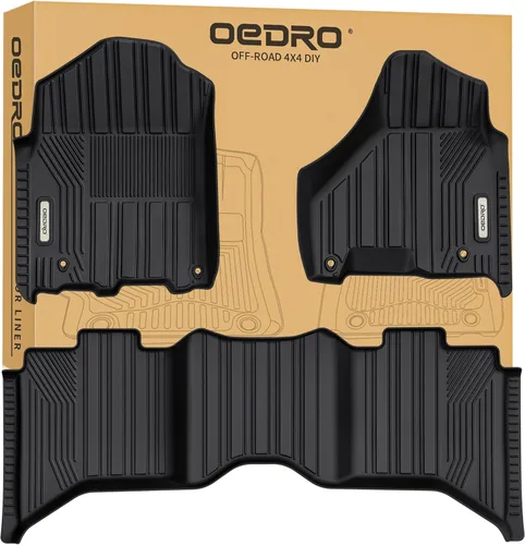 Miniatura 11 de OEDRO Alfombrillas mejoradas para Dodge Ram 1500 Quad Cab 2002-2008, Dodge Ram 2500/3500 Quad Cab 2003-2009, forros de suelo TPE para todo