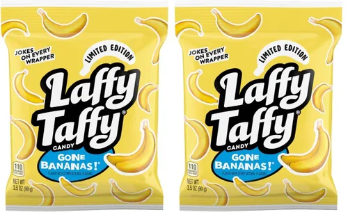 Miniatura 4 de Bolsa de Mini Barras Laffy Taffy, Plátano, Caramelo de Taffy masticable, 3.5 oz