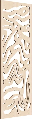 Miniatura 175 de 9 3/8"W x 24 3/8"H x 1/4"T Northfield Decorativos Paneles de Pared de Madera Calado, Abedul