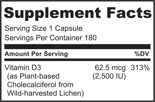 Miniatura 3 de NATURELO Vitamina D - A base de plantas de liquen - 180 mini cápsulas, vegano B12, 1000 mcg de metilcobalamina - 90 cápsulas