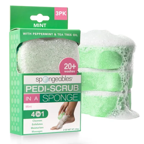 Miniatura 29 de Spongables Pedi Scrub - Esponja exfoliante para pies de 5+ lavados, lavanda, 6 unidades Aceite de árbol de té de lavanda Viaje