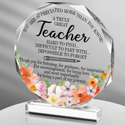 Miniatura 9 de Los mejores regalos de agradecimiento para profesores para mujeres, regalo de Navidad de acrílico para agradecimiento, regalo de estudiante para San