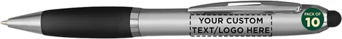 Miniatura 9 de DISCOUNT PROMOS Juego de 10 bolígrafos Stylus, paquete a granel, tinta negra, ideal para oficina, escuela, negocios, ferias comerciales, eventos