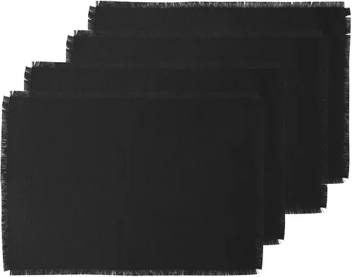 Miniatura 36 de Solino Home Juego de 4 servilletas de lino de remolacha 100% lino puro con flecos de 20 x 20 pulgadas
