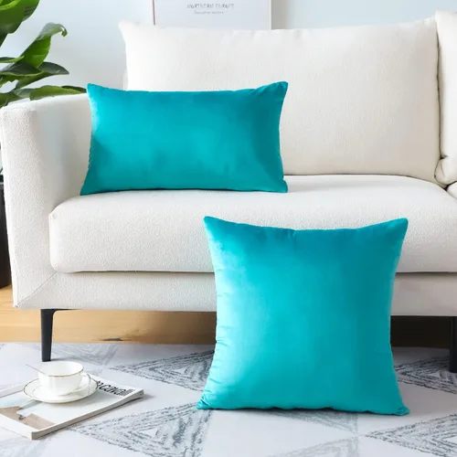 Miniatura 2 de Artscope Fundas de Almohada de Terciopelo de Lujo Súper Suaves Decorativas Cuadradas Fundas de Cojín para Sofá Sillón Dormitorio Decoración
