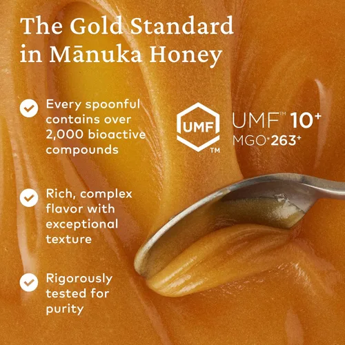 Miniatura 4 de Comvita Miel de Manuka UMF 10+ (MGO 263+) - Miel de Manuka Cruda de Nueva Zelanda, Pura y Sin Pasteurizar, Superalimento para la Salud Inmunológica