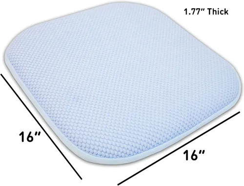 Miniatura 25 de Sweet Home Collection Cojines de espuma viscoelástica para silla, goma antideslizante y diseño de panal de abejas y esquinas redondeadas de 16 x 16