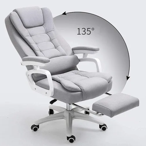 Miniatura 7 de Katzowen Silla de computadora de oficina, silla de escritorio para computadora, silla ejecutiva de tela con reposabrazos, silla de oficina