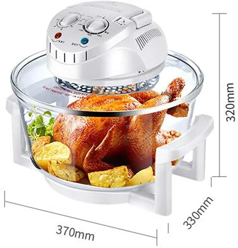 Miniatura 4 de Horno freidora de aire de asador de convección de 12L Receta de cocina eléctrica Turbo Calefacción de 360°, convección infrarroja, encimera de horno