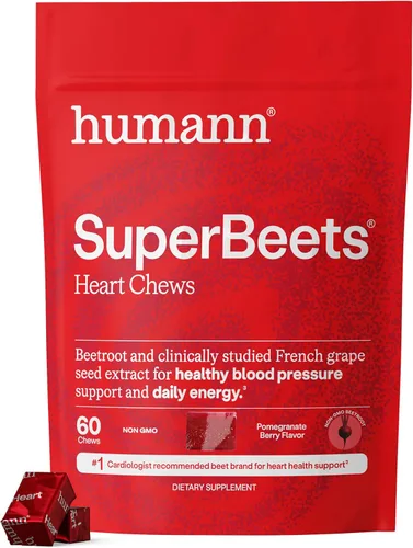Miniatura 2 de Humann SuperBeets - Gomitas masticables de corazón y cereza ácida