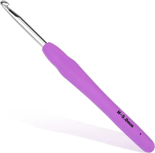 Miniatura 18 de SHWAKK Small Crochet Hook, 0.5 mm Lace Ergonomic Crochet Hook, Tiny Crochet Needles for Arthritic Hands, Knitting Needles with Soft Handle Beginners