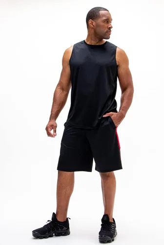 Miniatura 5 de DEVOPS Paquete de 2 pantalones cortos de gimnasio de entrenamiento de ajuste holgado de 10 pulgadas con bolsillos para hombre