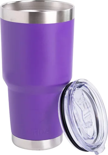 Miniatura 13 de NORDAY Vaso con tapa, 30 onzas, vaso aislado de coral, vasos de acero inoxidable, doble pared aislada al vacío, taza de café de viaje