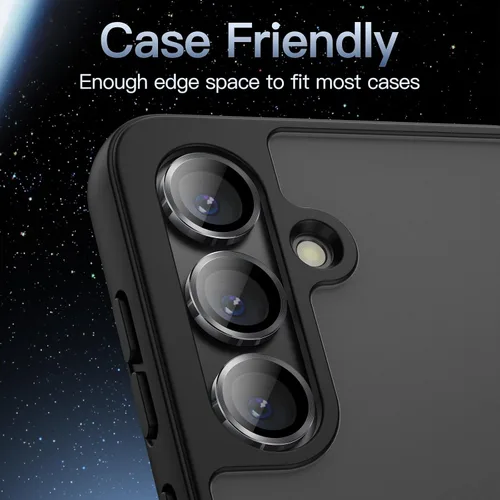 Miniatura 7 de JETech Protector de lente de cámara para Samsung Galaxy S24+ / S24 Plus, cubierta de anillo individual de metal de vidrio templado 9H, bandeja