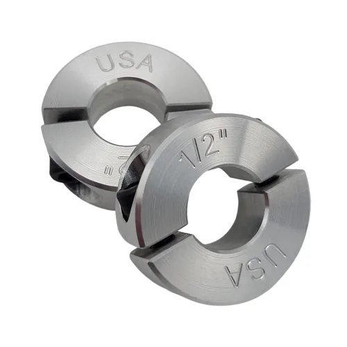 Miniatura 5 de Diámetro de orificio de 0.50 pulgadas - Abrazadera del collar de eje de dos piezas - Aluminio 2024 (paquete de 4)