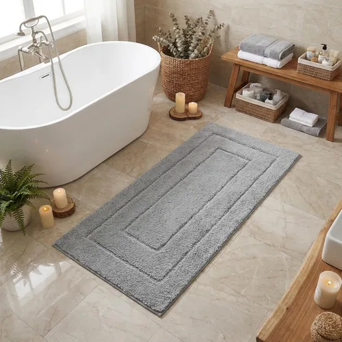 Miniatura 131 de GRANNY SAYS Alfombras de baño antideslizantes, lavables, extra suaves y absorbentes de agua para baño, alfombra de baño peluda de felpa, alfombra