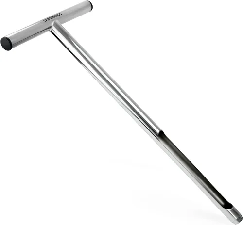 Miniatura 7 de Varomorus Sonda de muestreo de suelo Mango tubular estilo T de acero inoxidable. (12 pulgadas)