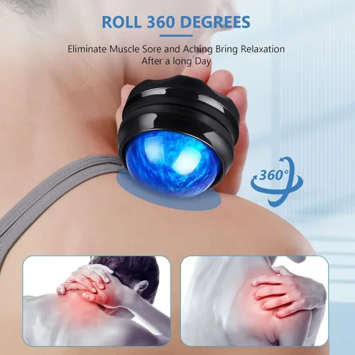 Miniatura 4 de Bola de rodillo de masaje, masajeador de cuello para aliviar el dolor, herramienta de masaje de tejido profundo, alivio muscular del dolor, drenaje