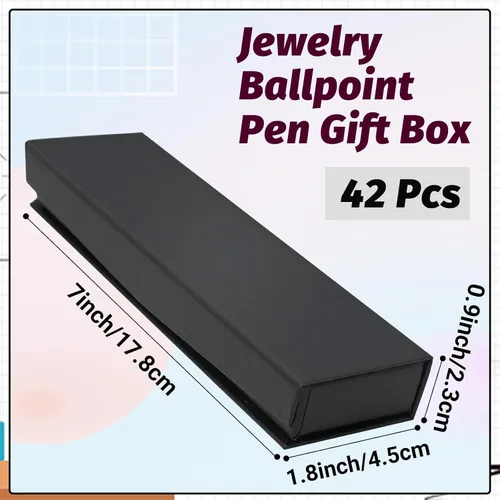 Miniatura 2 de 42 piezas – Cajas de regalo para bolígrafos vacías. Caja de regalo para bolígrafos negros con almohadilla. Caja de exhibición de joyería