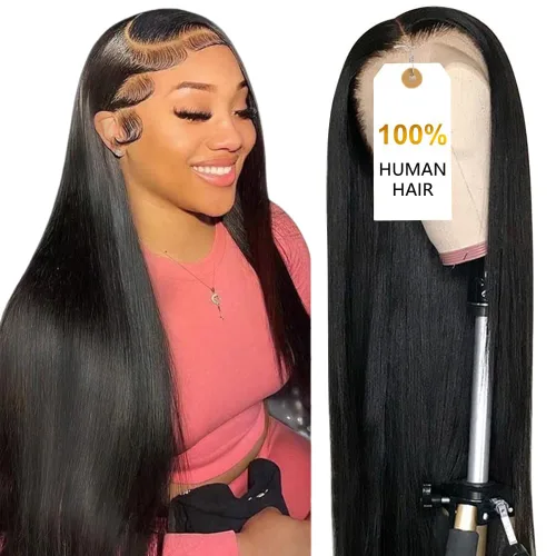 Miniatura 19 de CUTE BEIN Pelucas de cabello humano con encaje frontal HD de 13 x 6 pulgadas de densidad 250, [2 años de vida útil, 9.12 onzas], pelucas de cabello