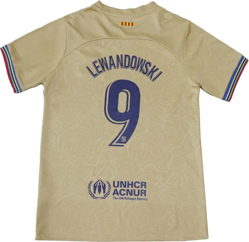 Miniatura 3 de CEKFAX 20222023 Barca Away #9 Robert Lewandowski Football Soccer Kids Jersey Shorts Socks Set Juvenil Tallas