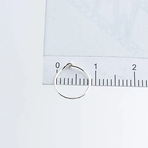 Miniatura 76 de Aretes de plata de ley abiertos para cartílago, tragus, delgados, calibre 22