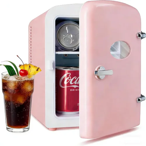 Miniatura 17 de HealSmart Mini refrigerador portátil, refrigeradores compactos enfriadores y calentadores de 4 litros 6 latas, con ventana de observación, 100%