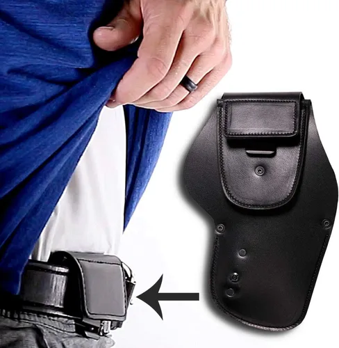 Miniatura 5 de Urban Carry LockLeather Funda G3 Holster - Diseño híbrido de cuero/polímero para ocultación óptima Disponible en tamaños Cadete, Trooper, Teniente