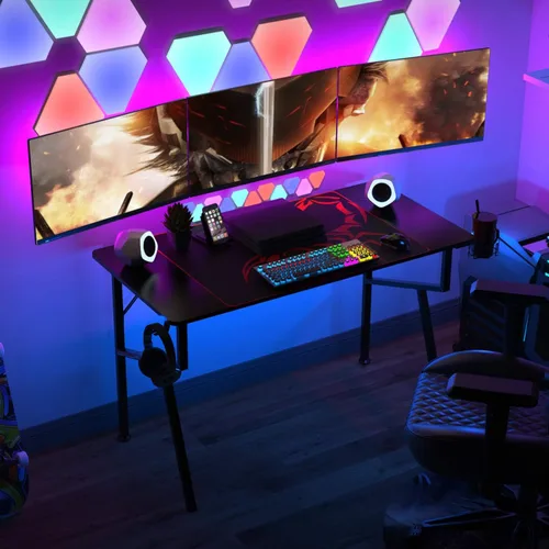 Miniatura 2 de EUREKA ERGONOMIC EE - Escritorio para juegos de oficina, escritorio para computadora, mesa para el hogar, escritorio de 47 pulgadas con alfombrilla