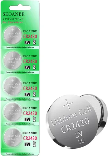 Miniatura 3 de SKOANBE Paquete de 5 baterías de litio CR2430 2430 ECR2430 3V para monedas