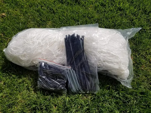 Miniatura 6 de AYSO - Portería de fútbol de tamaño reglamentario juvenil Premier de 12 x 6 pies con red resistente a la intemperie de 0.157 in. Marco con Negro