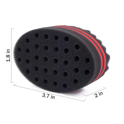 Miniatura 6 de Esponja mágica de peluquero para ondas, rastas, bobinas, rizado afro como herramienta para el cuidado del cabello, 2.8 pulgadas de diámetro