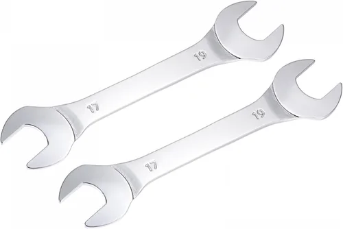 uxcell Llave fina de extremo abierto, 0.669 in x 0.748 in, espejo métrico, acero de alto carbono, para mantenimiento doméstico y reparaciones