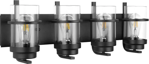 Miniatura 12 de Apliques de pared de color negro mate y latón, moderna lámpara de pared interior para chimenea, lámpara de pared de granja para baño, pasillos