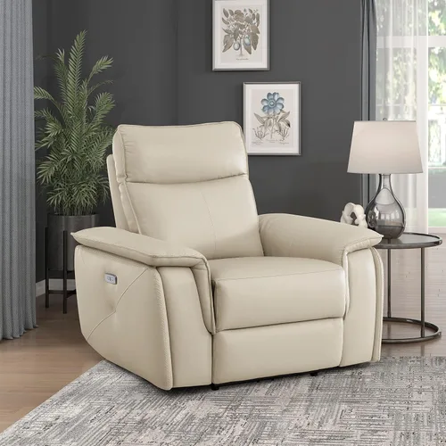 Miniatura 16 de Lexicon Raelynn Power - Sofá reclinable doble, color gris pardo gris topo