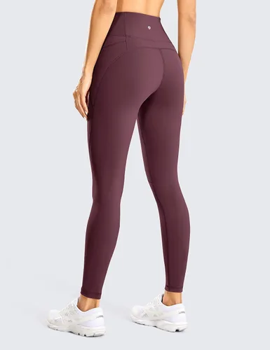 Miniatura 2 de CRZ YOGA Leggings de invierno de forro polar ligero para mujer de 28 pulgadas, pantalones gruesos cepillados, cálidos de cintura alta, leggings