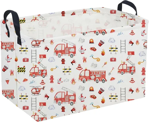 Miniatura 43 de Cesta plegable rectangular de tela para almacenamiento,con revestimiento impermeable y asas, sirve como organizador de juguetes, cesta de regalo