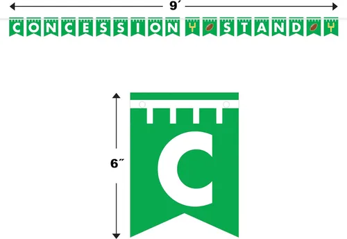 Miniatura 2 de Beistle Cartel de concesión de 6 x 9 pies para decoración de fútbol, fiestas temáticas deportivas, fabricado en Estados Unidos desde 1900