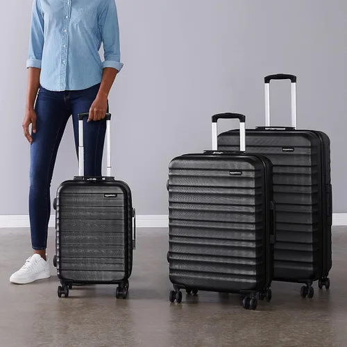 Miniatura 7 de Tienda Basics Equipaje de maleta expandible con ruedas rígidas Negro Spinner