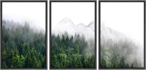 Miniatura 160 de SIGNWIN Lienzo enmarcado para pared, juego de arte abstracto de serenidad costera, ilustraciones abstractas junto al mar, arte moderno, decorativo